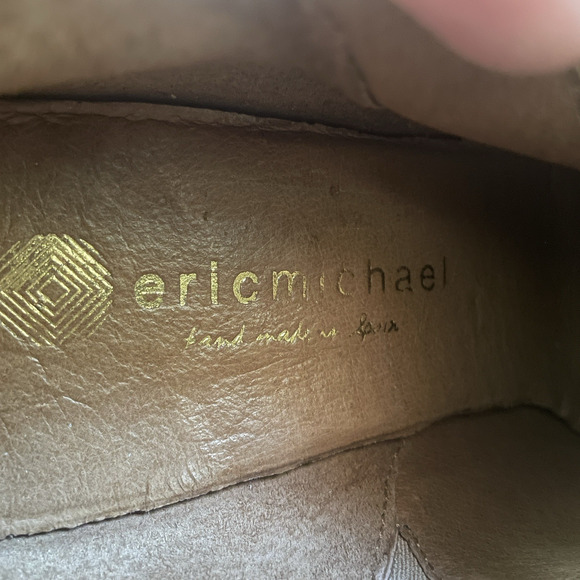 Eric Michael Shoes Women EU 40 Camo Suede Wedge Espadrille Handmade Slip On - Picture 7 of 12